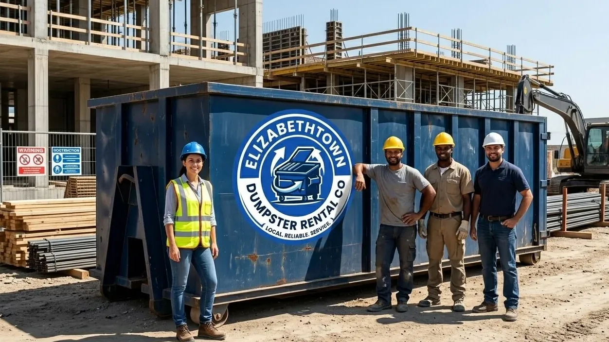 Kentucky building and fire code for containers — a roll-off standing clear of a building on a permitted job